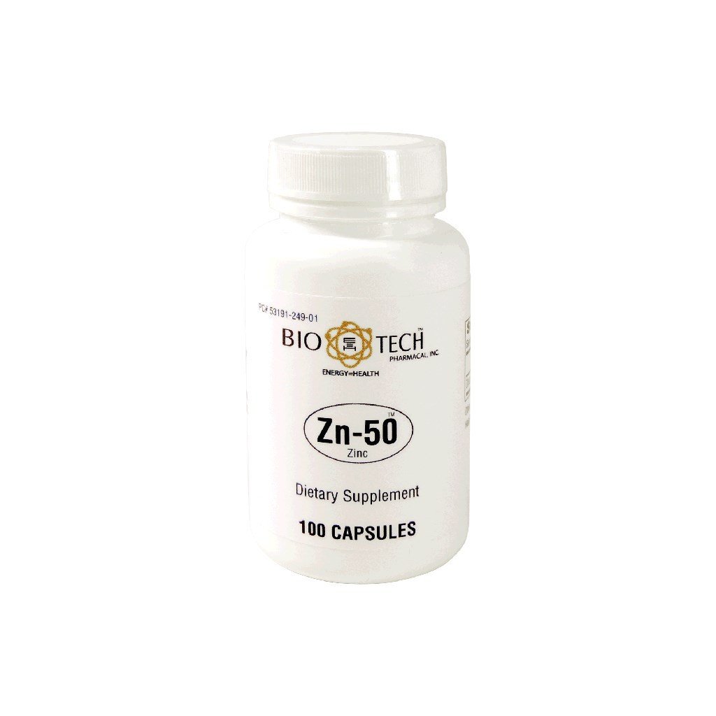 Bio- Tech - Zn-50 Zinc Gluconate 50 mg 100 caps