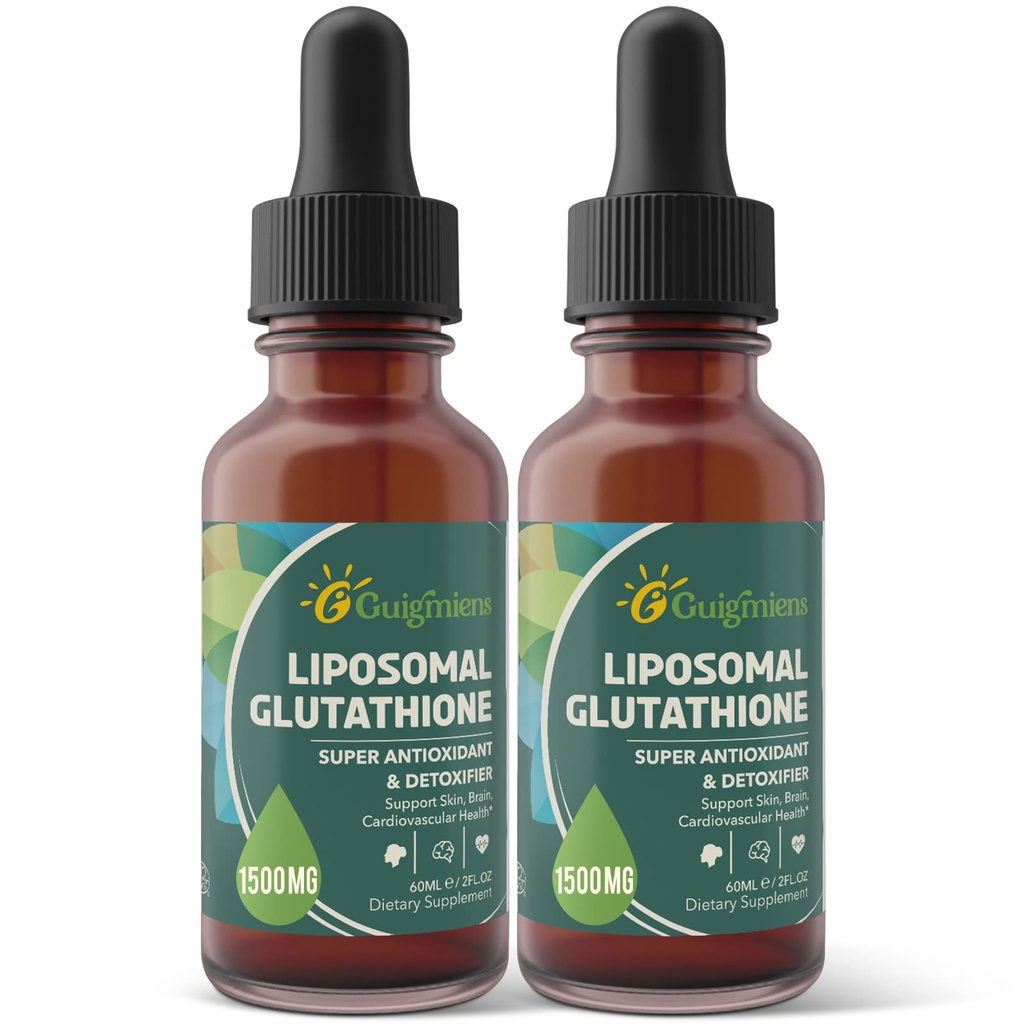 Lipomal Glutathione, Superior Absorpsi, Glutathione Superial Superial Supite Supplication Suquid Glutathione Suption Suite, Antioksidant, Liver Detox, Imune Enhancer, Soy- Free, Non-GMO, Vegan & Gluten Fre, 4 F.oz, 1500 mg