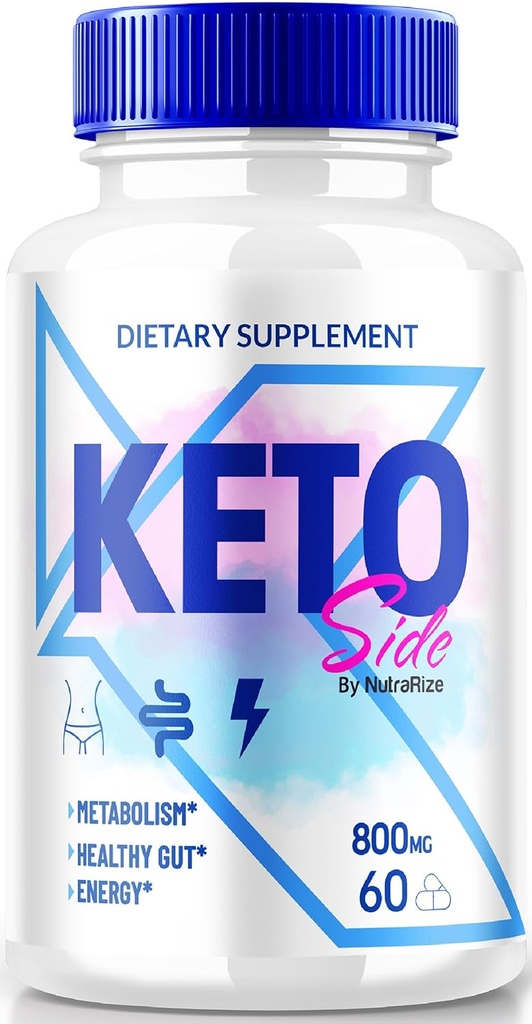 Kapsul Keto Side, Suplemen Premium untuk Mendukung Gaya Hidup Aktif, All- Keto Natural Dukungan untuk Mencapai Fit dan Tubuh Healthy, Review Detox Ketox (60 Capsules)