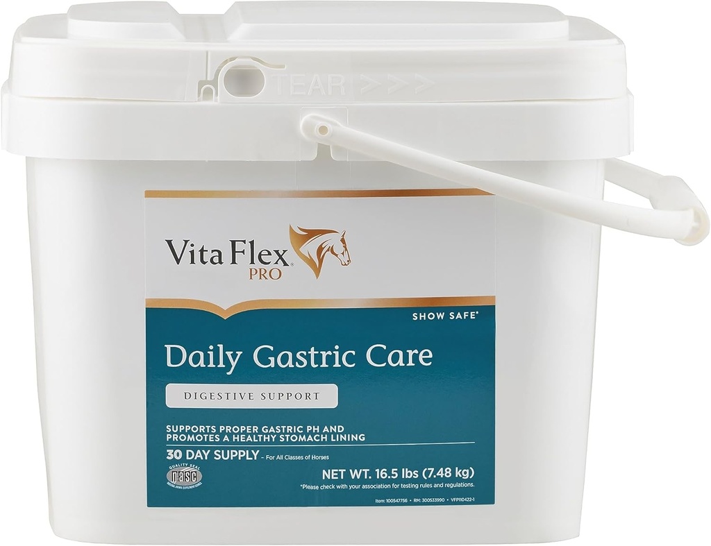 Vita Flex Pro Daily Gastric Care, Show Safe *, Alfalfa- berbasis pelet, 30- Day Suppply
