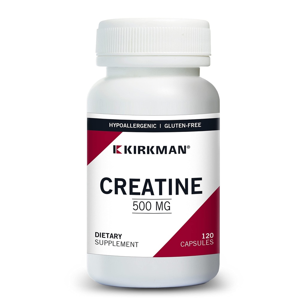 Kirkman Creatine 500 mg - Hypoallergenic 124; 120 Vegetarian Capsules 12.4; Amino Acid