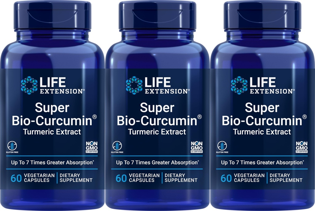 Ekstensi Hidup Super Bio- Curcumin Turmerik Ekstrak 400 mg, 60 Vegetarian Capsules (Paket 3)