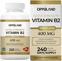 Riboflavin Vitamin B2 Suplemen - B-2 Vitamin - Boosts Energi Metabolisme & Cellular Fungsi - Suplemen Nutration Harian & Women - 400 mg Capsules - 240 Count