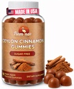 Sugar Free Ceylon Cinnamon Guilasi Gula, Neuroprotective- Tambahan dengan Chromium dan Cinnamon Bark- Alternatif ke Cinnamon Capsules - 90 Chews