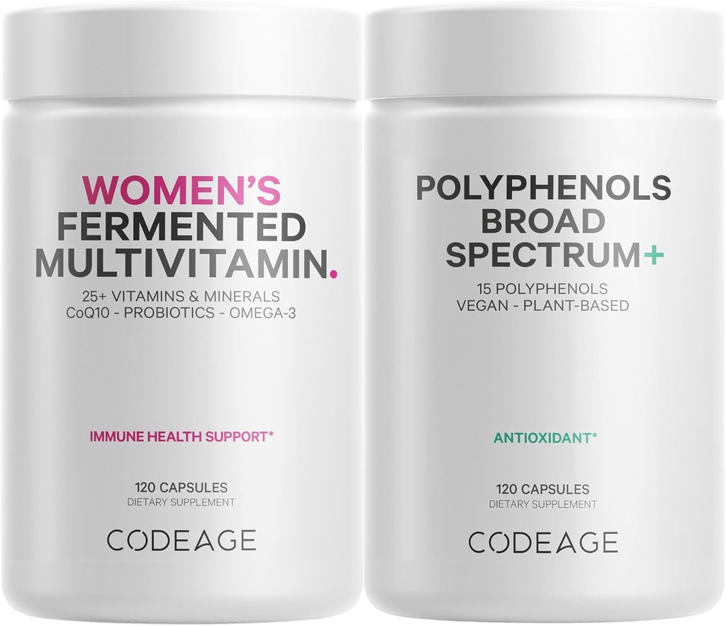 Codeage Immune Dukung Multivitamin Bagi Perempuan + Antioksidants Bundle