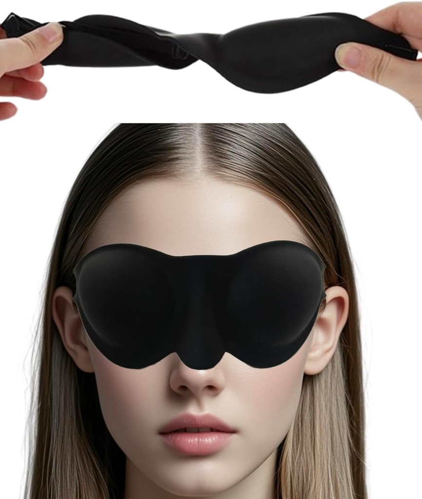 Ruangan Moiceal Kacamata untuk Relief Dry Eyes, Silikon Hydrating Tidur 3D Goggles dengan Soft and Comfortable, Sleep Mask for CPAP Pengguna, Adjustable Strap