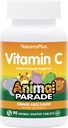 NaturesPlus Parade Hewan Vitamin C Anak-Anak Disawable - Natural Orange Juice Flavor - 90 Animall-Shaped Tablet, Paket 2 - Vegan, Vegetarian, Gluten Bebas - 90 Total Servis