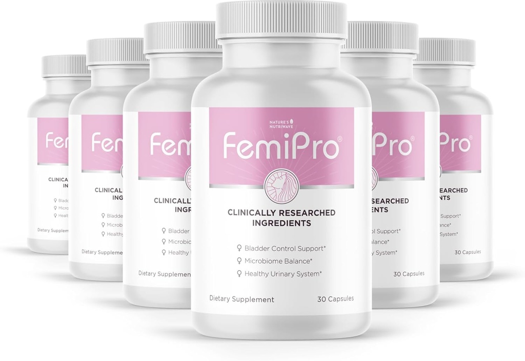 Suplemen Kendali Femipro Bladder untuk Perempuan & Pria, Natural Herb & Probiotic Blend, Mendukung Kesehatan Tract Uriner & Microbiome Keseimbangan 124; Dibuat di AS Non-GMO, 30 Capsules, 6 Bulan Suppply