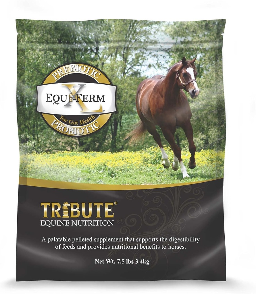TRIBUTE Kalmbach Feed Equiferm XL Prebiotic and Probiotic for Horse, 7.5 lb