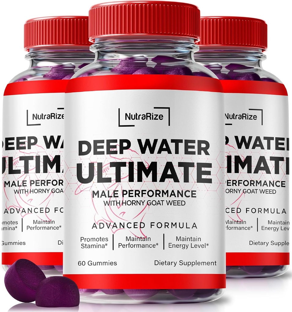 NutraRize (3 pak) Gummies Pria di Neraka - Esensial Pria Deep Resmi, Premium Deepwater Ultimate Gummy Pria, Performance Eview (180 Gummies)