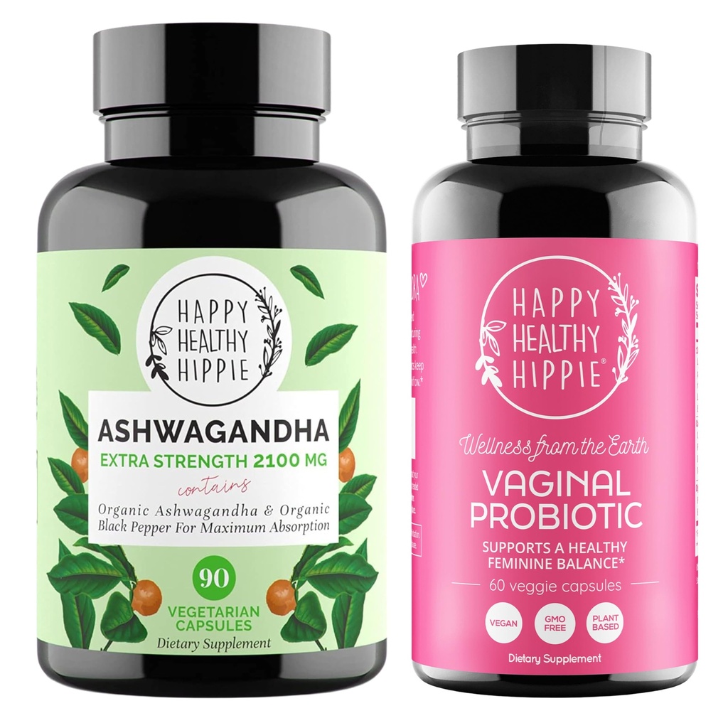 Happy Healthy Hippie Provinsi Vaginal untuk Perempuan & Organik Ashwagandha