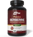 NutriFlair Berberine dengan Cinnamon Ceylon 1450mg Suplemen - 120 Capsules 124; Potacy Tinggi Formula dengan Berberine HCI & Organic Ceylon Cinnamon 124; Non-GMO, Vegan, Gluten- Bebas