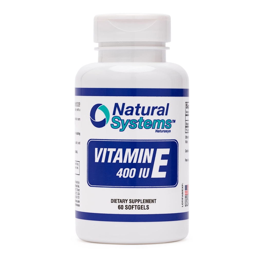 Vitamin E 60 Softgeels 400 IU oleh Natural Systems - Vitamin E Sufimune System Sufgels * - Vitamin E Softgels Skin Care Natural Vitamin E Non- Sugar, Non-Artificial Flavors or Preservatives