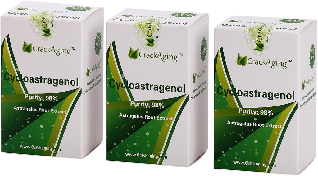 Super- Absorpsi Cycloustragenol 98% Telomere 124; Tambahan Vitalitas Sel 124; DNA & Imune Dukungan (10mg / Cap, 30caps / Bottle, 90 caps dalam 3 Botol)