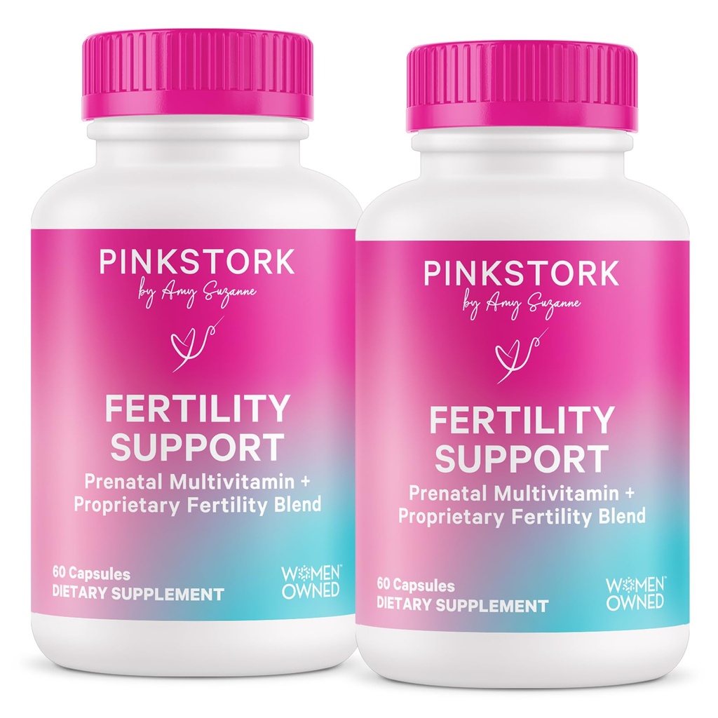 Suplemen Fertilitas Bangau Merah Muda untuk Perempuan - Prenatal Multivitamin dengan Ovulasi, Persetujuan, & Hormone Keseimbangan - 17 Vitamin & Inosiol, Ashwagandha, & Vitex - 120 Kapsul