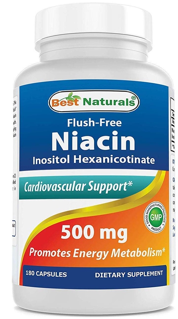 Terbaik Flush-Free NiacinInositol Hexanicotinate 500 mg 180 Capsules