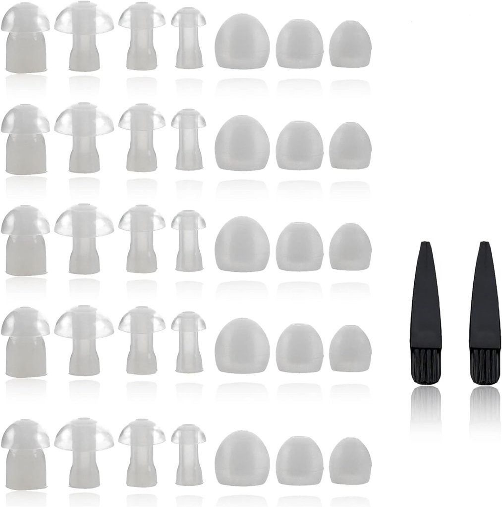 Hearing Aid Domes - Universal Domes for Hearing Aids - Size Small, Medium, Large & X- Large Earbud Replacements and BTE Hearing Sound Amplifier