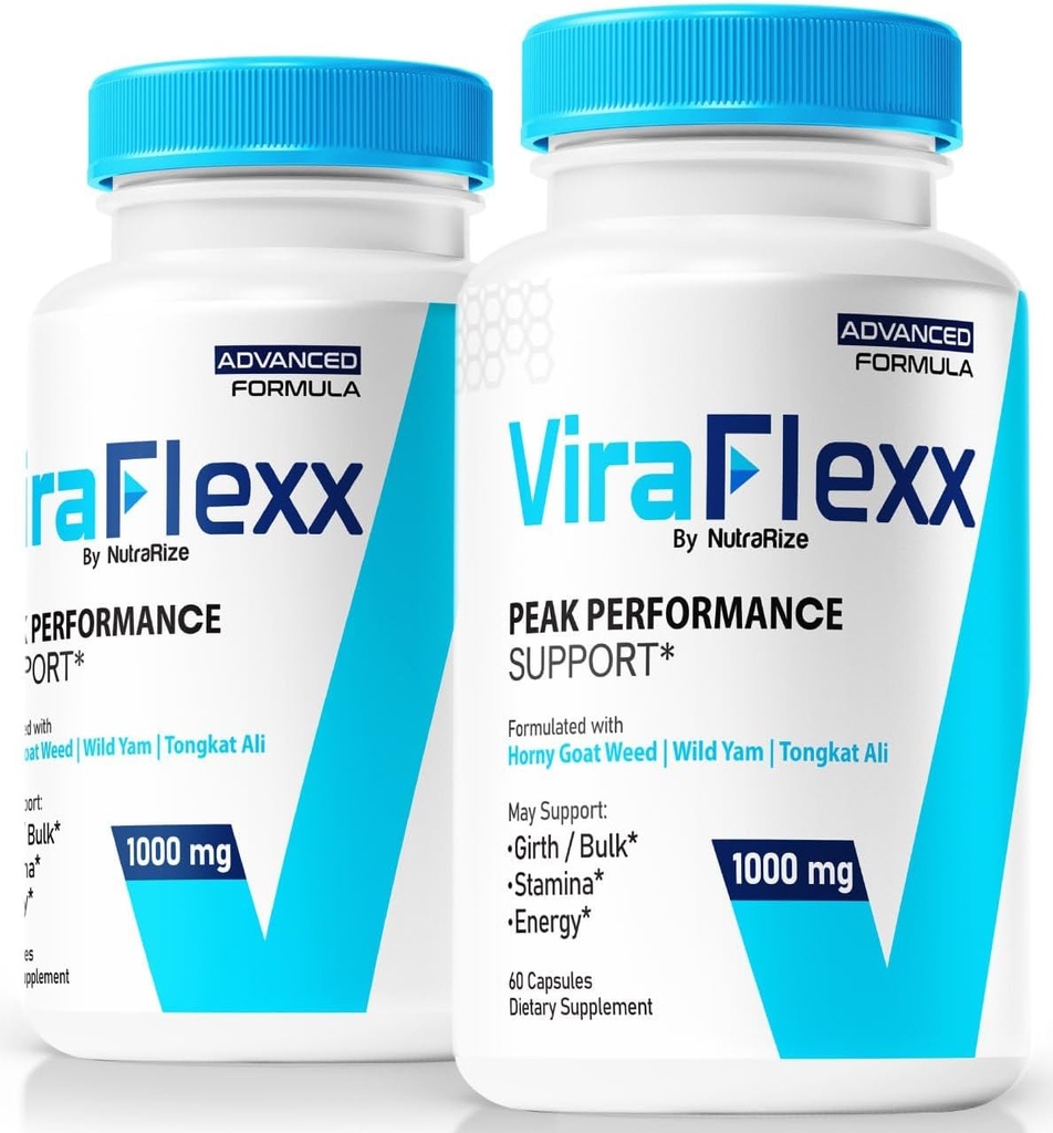 (2 Kemas) ViraFlexx untuk Pria, Pro Kapsules, Performance Dukungan Pria 500mg, Semua Suplemen Dieter Alam untuk Mendukung Kesehatan Keseluruhan, Review (120 Katup)