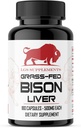Grass Fed Bison Liver Capsules Supports Energy Production, Detoxification, Ditraffic, Imunity, Natural Iron Non-GMO, Freeze Liver Health Supplemen, 3000mg