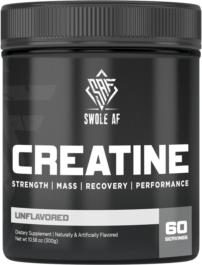 Swole AF 14; CREATINE Mono 124; Pre & Post Workout for Muscle Gain Endurance & Recovery 124; Dietary Suplemen untuk Impreve Power Performance & Muscle Growth