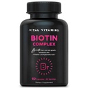 Vitamin Vitamin Biotin Complex Pil - dengan Acid Hyaluronic, MSM, Collagen, & Vitamin C - Suplemen untuk Rambut, Skin, & Nails - 60 Capsules