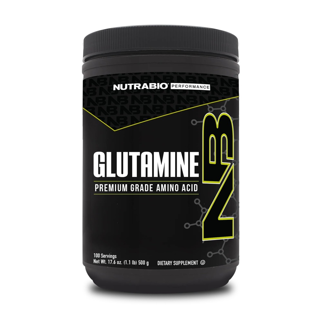 NutraBio Pure L-Glutamine Powder, 100 Pelayan L- Glutamine Suplemen, Amino Acid, Pure Grade, Glutamina, Absolutely No Addicitives, Pengisian, Muscle Recovery Suplemen - (500 Grams)