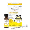 Zarbee 's Vitamin D Drops for Infants, 400IU (10mcg) Baby & Toddler Liquid Suplement Suplemen, Newborn & Up, Dropper Syrince Included, 0.47 Fl Oz