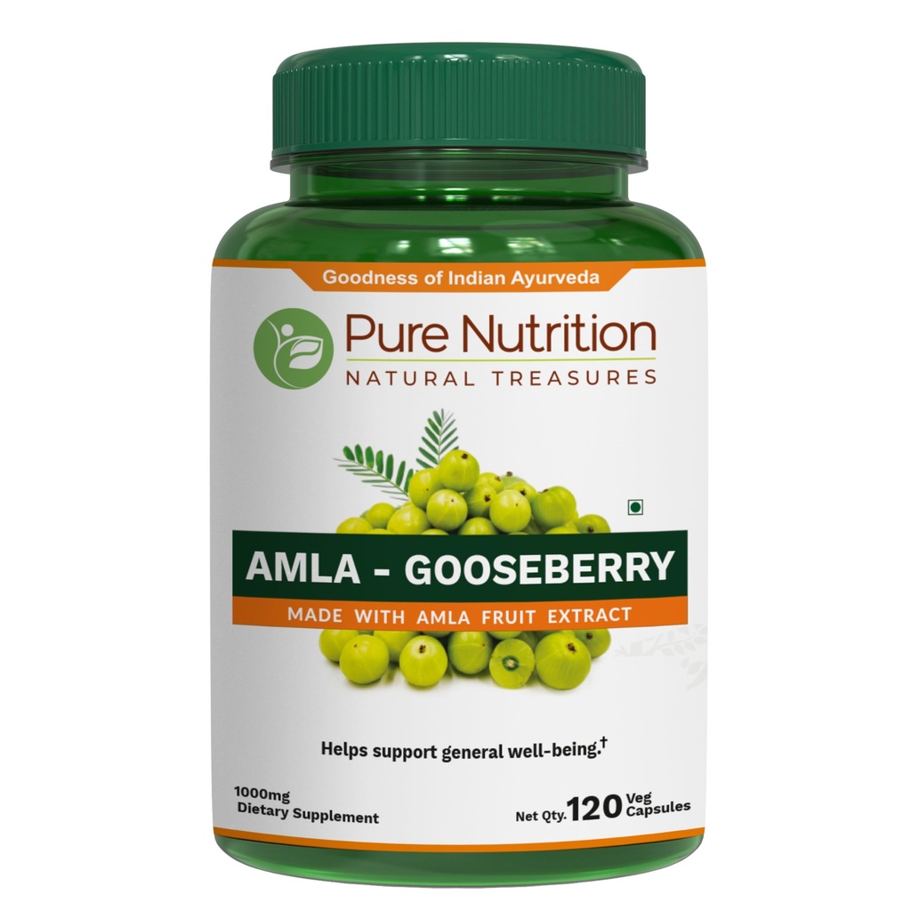 Nuklir murni Amla Extract 1000mg. (Sama dengan 8000mg Powder Buah Amla) Non GMO 124; 120 Veg Caps.