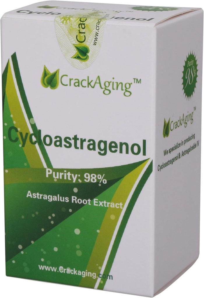 Crackaging Super- Absorpsi Cycloustragenol 98% Anti- Aging Suplemen 12.4; Telemere Nutonation 10mg 60 Veggie Capsules dalam 2 Botol