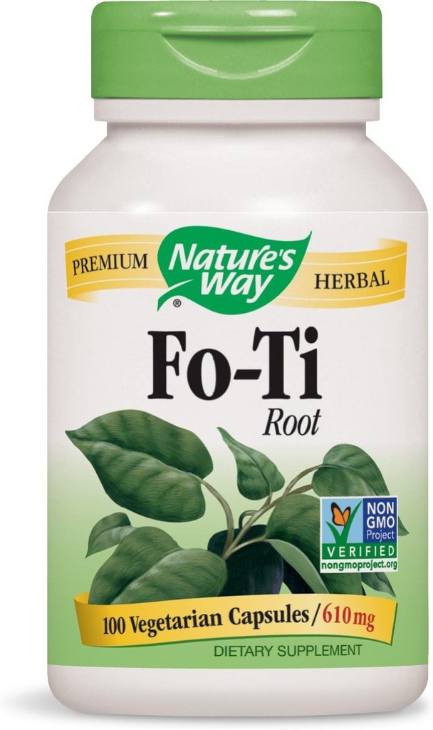 Nature 's Way Fo- Ti Root 610 mg, 100 Vegetarian Capsules, Paket 2