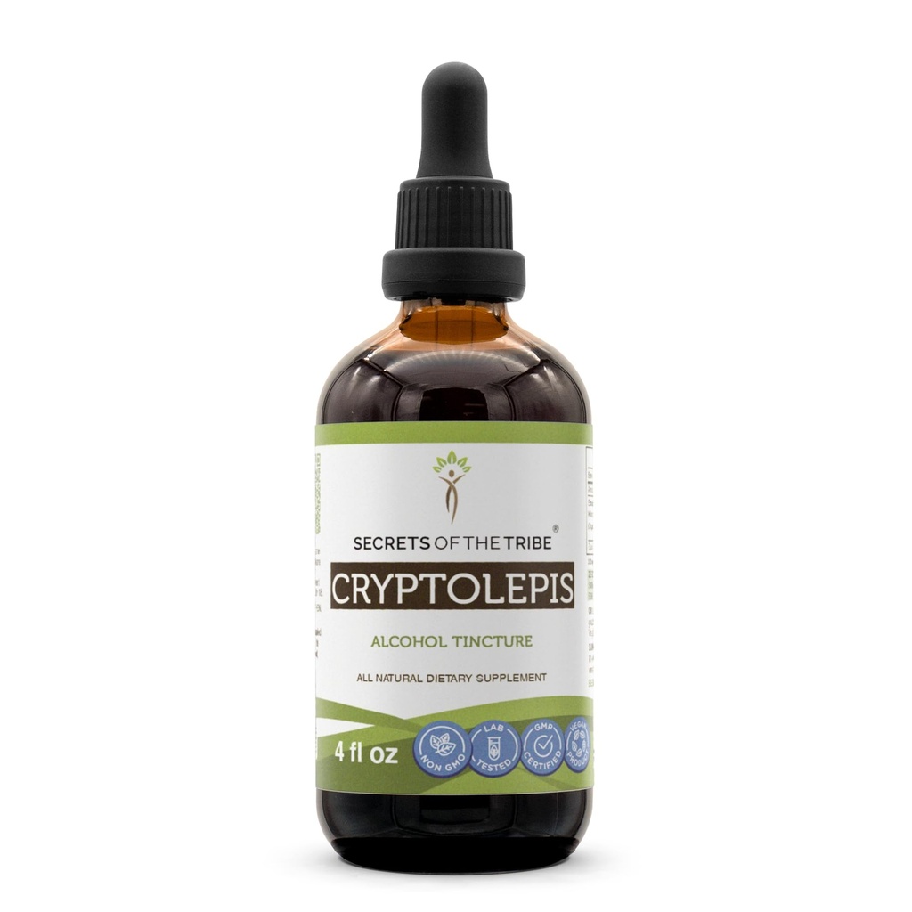 Rahasia dari Tribe Cryptolepis Tickture Alkohol Extract, Tinggi Potency Herbal Drops, Tarture Dibuat dari Wildmade Cryptolepis Sanguinola 4 oz