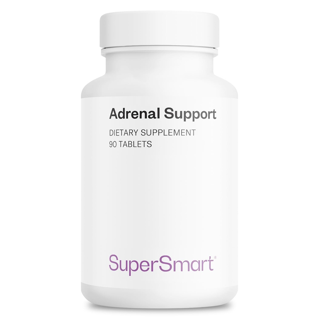 Supersmart - Adrenal Support (Advanced Formula) - with Rhodiola Rosea, Holy Basil Tulsi, Magnesium - Adaptogenic Herbs Suplemen: None-GMO & Gluten Free - 90 Tablet