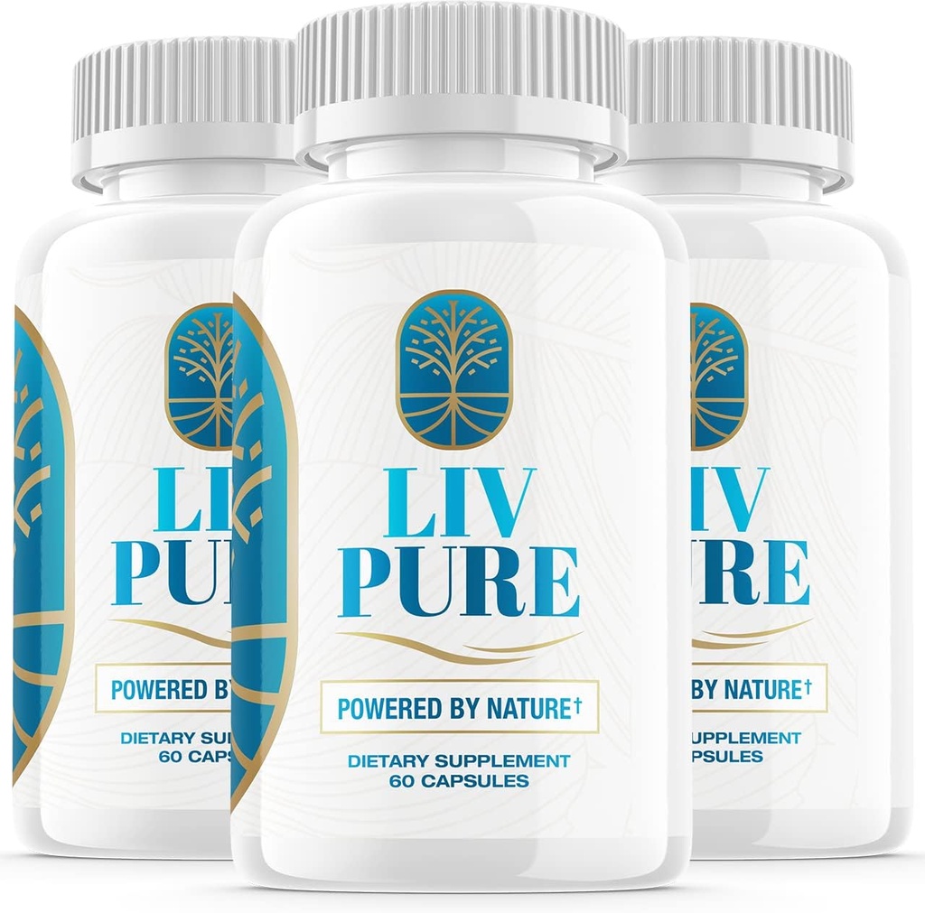 (3 Paket) Liv Pure Didukung oleh Alam Lanjutan Formula Hati Hidup Perifikasi Murni Suplemen (180 Capsules)