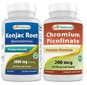 Konjac Glucomannan Root 2000 mg & Chromium Picolinate 200 mcg