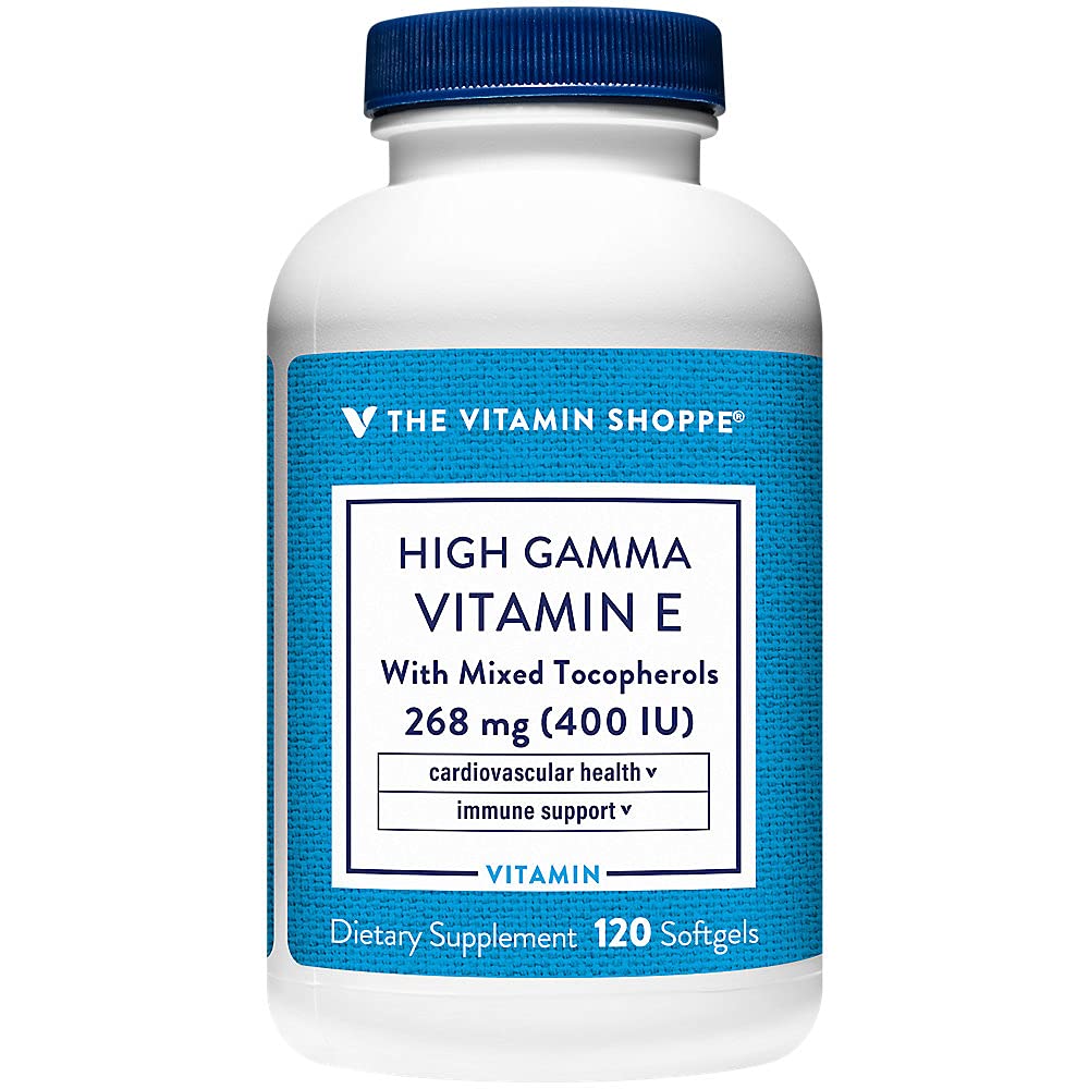 Tinggi Gamma Vitamin E - Mendukung Kesehatan Immune & Kardiovaskular - 400 IU (120 Softgels)