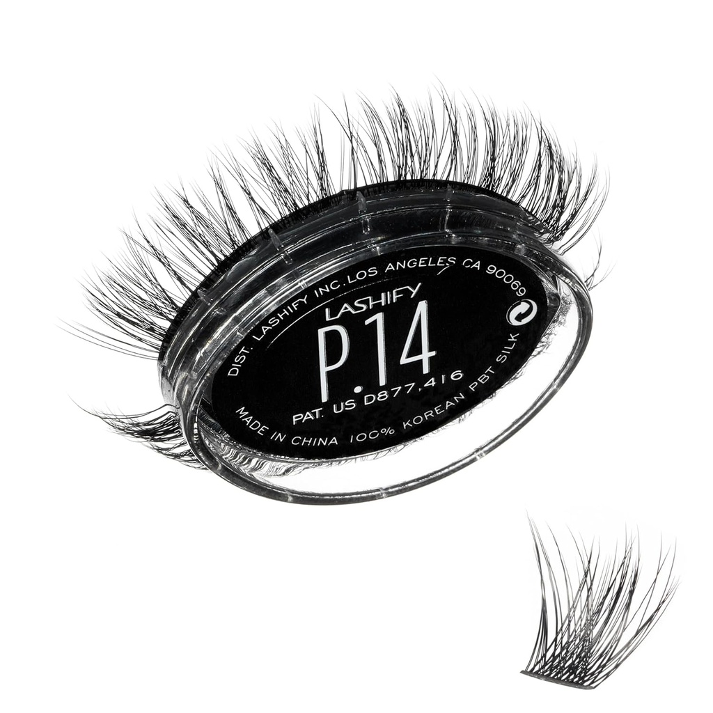 Lashify Plushy 14mm Gossamer Lash in Black, Easy DIY False Lashes for a Voluminous Yeat Still Natural Look