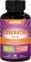 Resveratrol 600 mg, Trans- Resveratrol Supplement, Antioksidant Health Aging Support, 60 Capsules