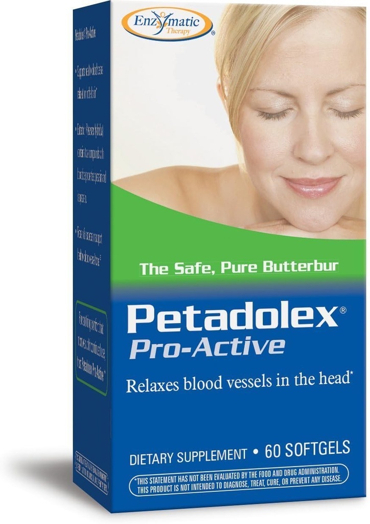 Nature 's Way Petadolex Pro- Active, Blood Vessel Health and Relaxation in the Brain with Patented Butterbur *, 60 Softgels