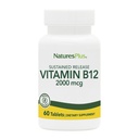 Natuture Plus Vitamin B12 (Methylcobalamin), Penerapan Terlarang - 2000 mcg, 60 tablet Vegetarian - Dukungan Darah Merah Berpotensial Tinggi - Natural Energy Booster - Gluten-Free-60