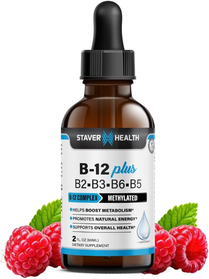 B12 Plus Limid Vitamin B Suplemen - B Kompleks Tambahan Vitamin - 2 Bulan Tambahan Energi - Vegan - Non-GMO - Gluten Bebas - 2 Fl Oz