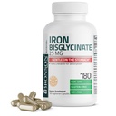 Bronson Iron Bisglycinate 25 mg Gentle on The Stomach, Support Energy & Healthy Red Blood Cell Production - Non-Constipating Formula - Non GMO, 180 Vegetarian Capsules