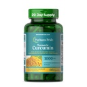 Puritan 's Pride Turmeric Curcumin 1.000mg, Standarized to 95% Cucuminoid, Herbal Dietary Supplemen Antioksidant Health, 60 Radpid Release Capsules