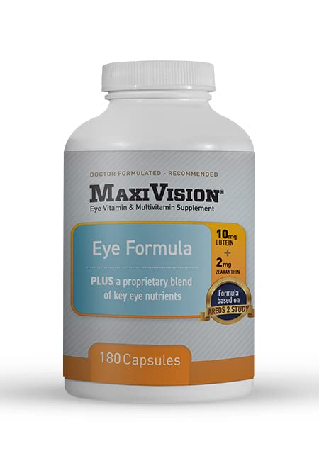 Maximvision ® Eye Formula la - Eye Vitamin Based on AREDS 2 Study - Age- Related Macalar Sules (1 B, 180 Capsules)