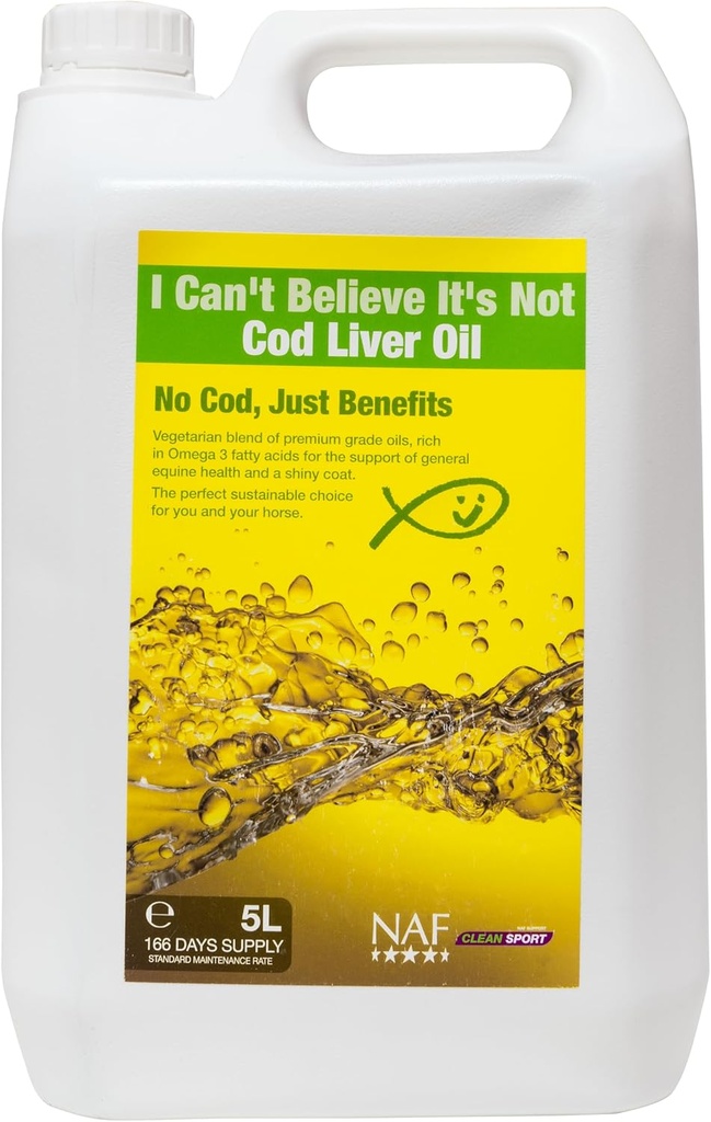 I Can 't Believe It' s Not Cog Liver Oil, Horse Feed Suplement, NAF, 5L