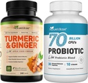 Nature 's Base Turmeric & Ginger 240 ct + Progories 70 Milyar CFU 30 c