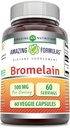 Menakjubkan Formulas Bromelain 500mg 2400 GDU, 60 Veggie Capsules 124; Non-GMO 124; Gluten Free Gluten Free 124; Made in USA 124; Ideal for Vegegarian