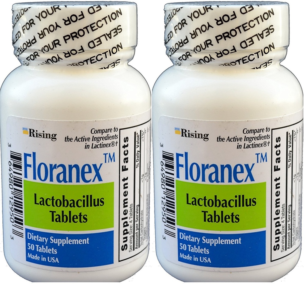 Probiotik Floranex untuk Generik Kesehatan Colon untuk Laktinex 50 tablet per Paket Botol 2 Total 100 tablet