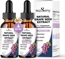 Cakram Cakram Ekstrak Grap Terapan ke 95% Polyphenols- 300 mg Grape Maksimal Daya Tincture, Cairan Absorpsi Tinggi Vitis Vinifera Ekstrak Drops -Non-GMO (2 Botol)