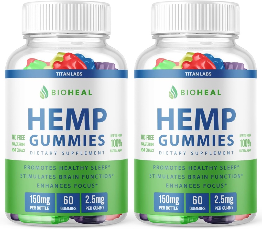 (2 Paket) Bioheal Gummies, Bioheal Gummies untuk Tinnitus, Bioheal Gummies, Bio Heal Gummies, Bioheal Gummy S, Bioheal Gummies Advanced Formula Dukungan (120 Gummies)