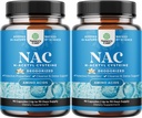 Tambahan NAC N-Acetyl Cysteine 600mg - Gegan Diagrepsi Tinggi NAC 600 mg Kapsules - Glutathione Precursor untuk Detox Cleanse & Repair Ditambah Kesehatan Lung dan Dukungan kekebalan (180 Mentri)